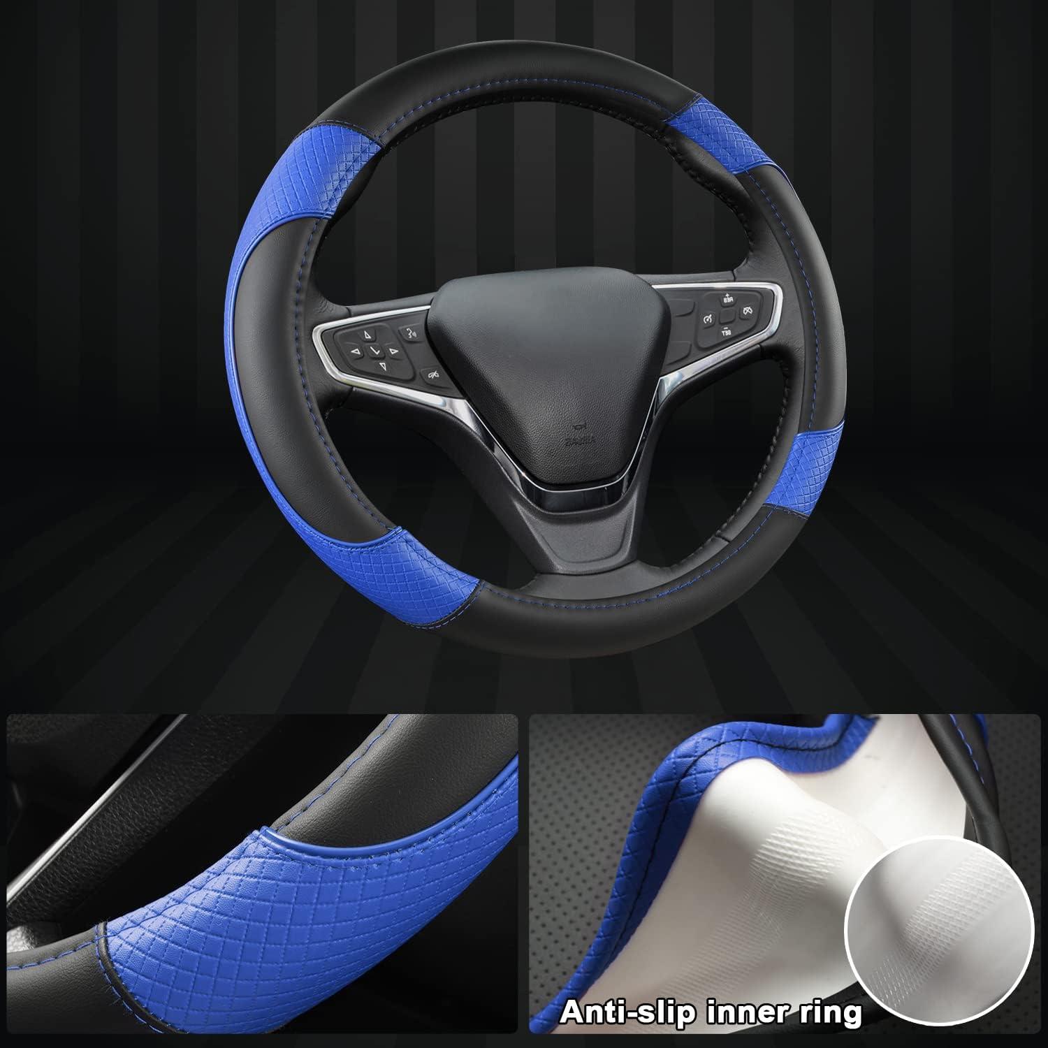 Funda de Volante GIANT PANDA para Chevy 14.5-15" Negro/Azul
