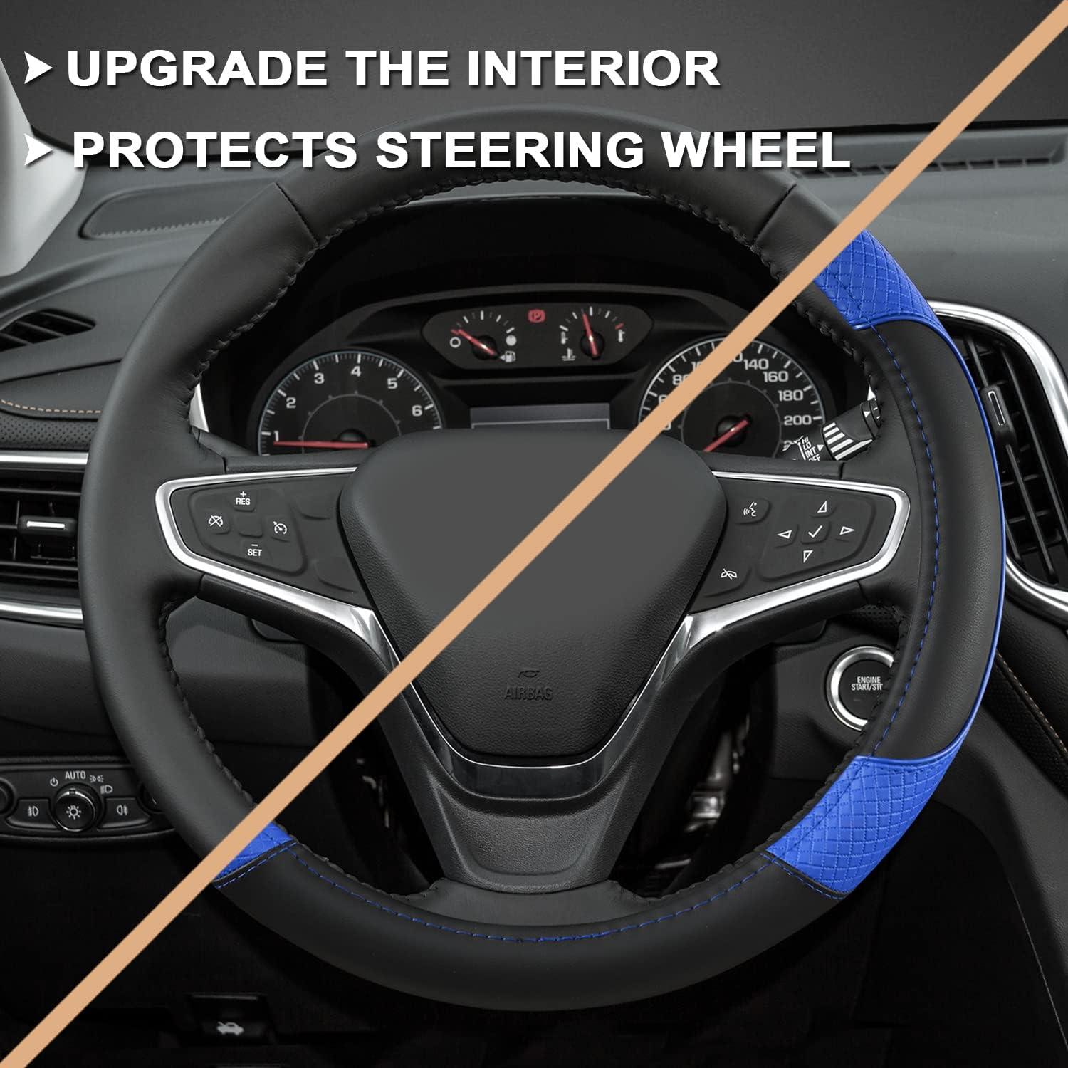 Funda de Volante GIANT PANDA para Chevy 14.5-15" Negro/Azul