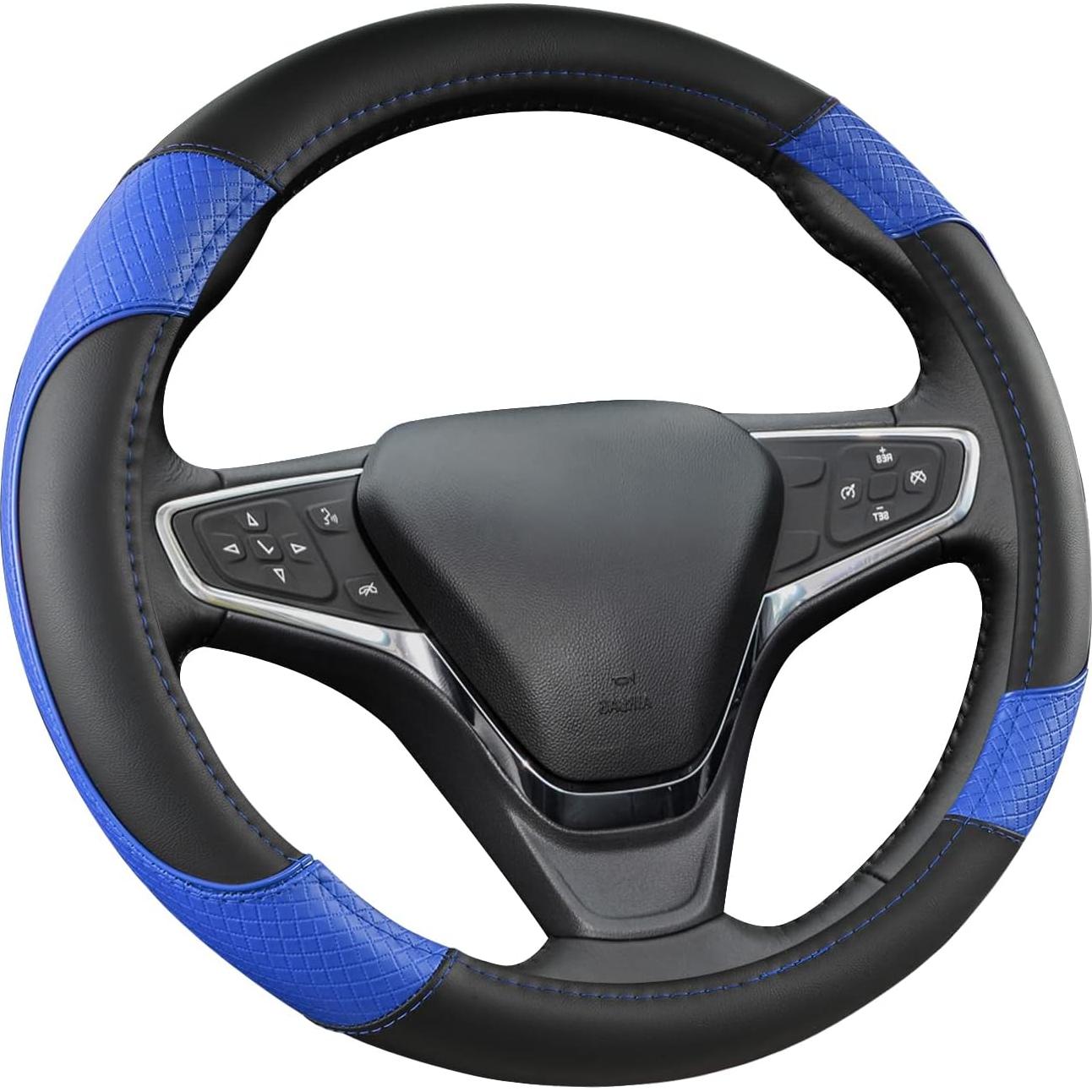 Funda de Volante GIANT PANDA para Chevy 14.5-15" Negro/Azul