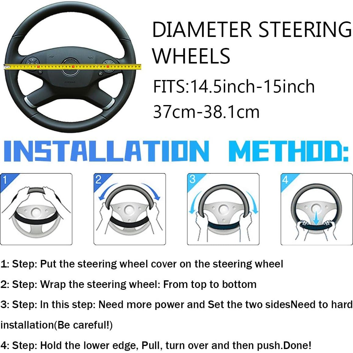 Juego de 3 fundas para volante Bittwee - Microfibra Negro