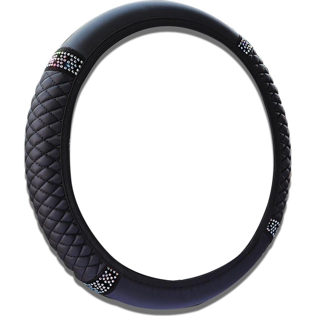 Cubierta de Volante Brillante Piburth 38 cm Antideslizante Negro