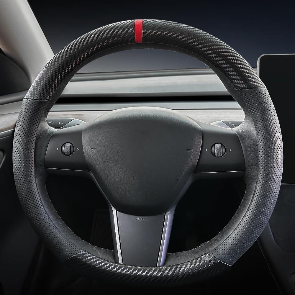 Cubierta de Volante de Cuero Carodi para Tesla Model 3/Y