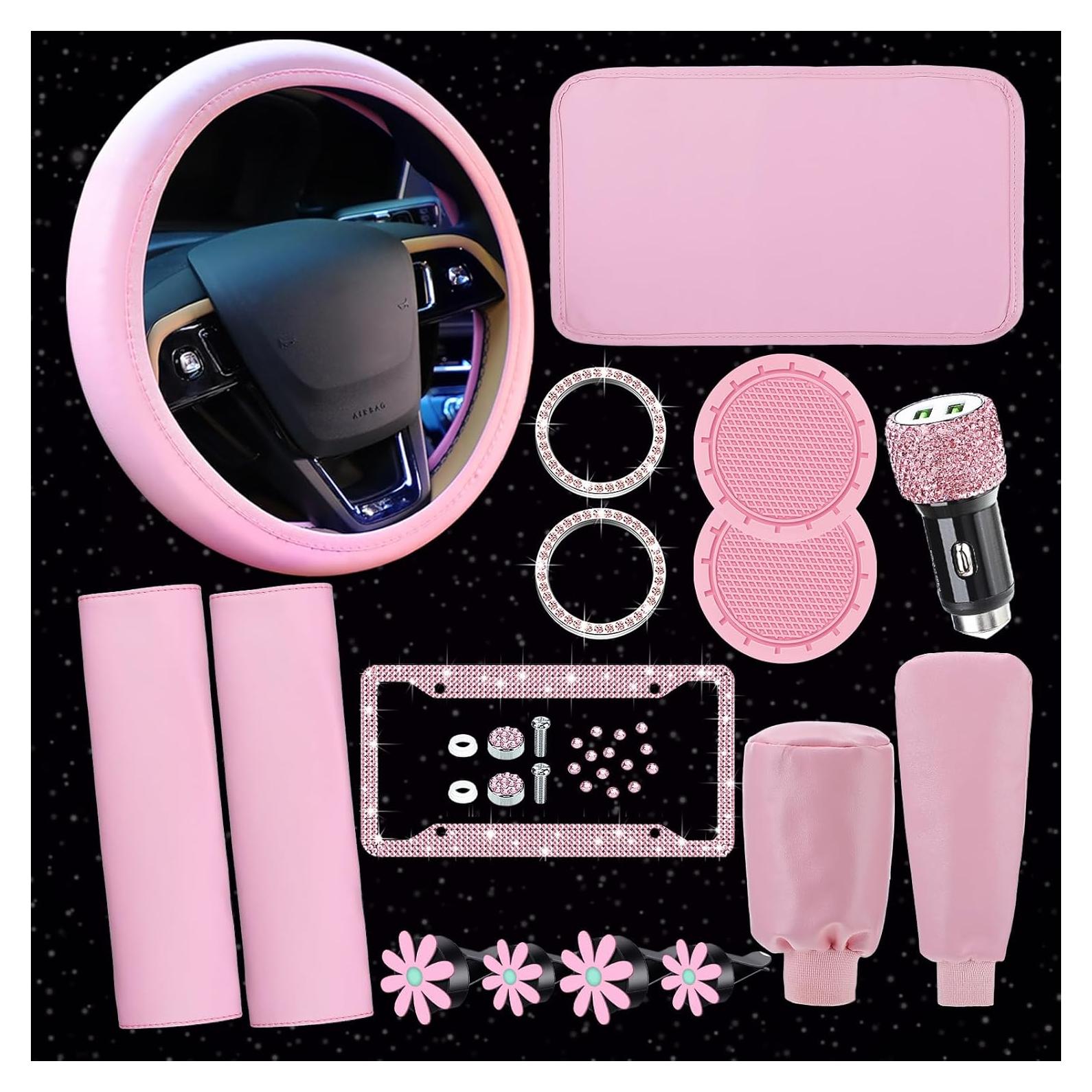 Conjunto de Accesorios para Auto Tallew Rosa 15 Piezas