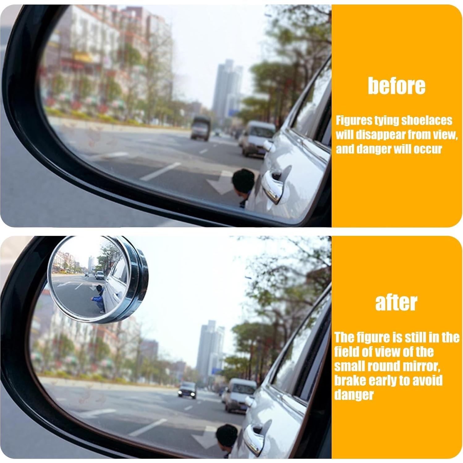 Espejos de Punto Ciego GKmow 2 PCS 5.5 cm Redondos Adhesivos