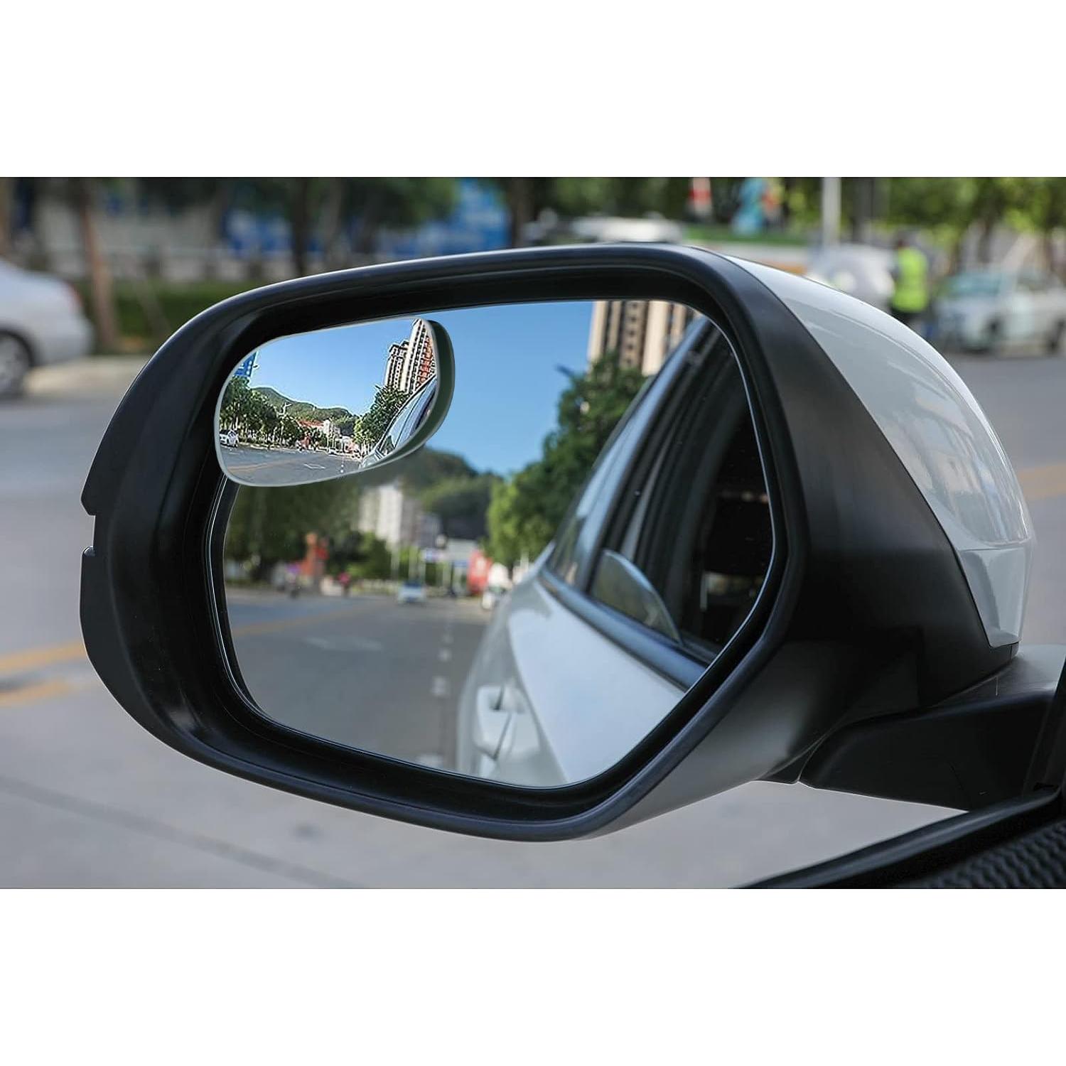 Espejos de Punto Ciego LivTee HD Convexos Ajustables - Paquete de 2