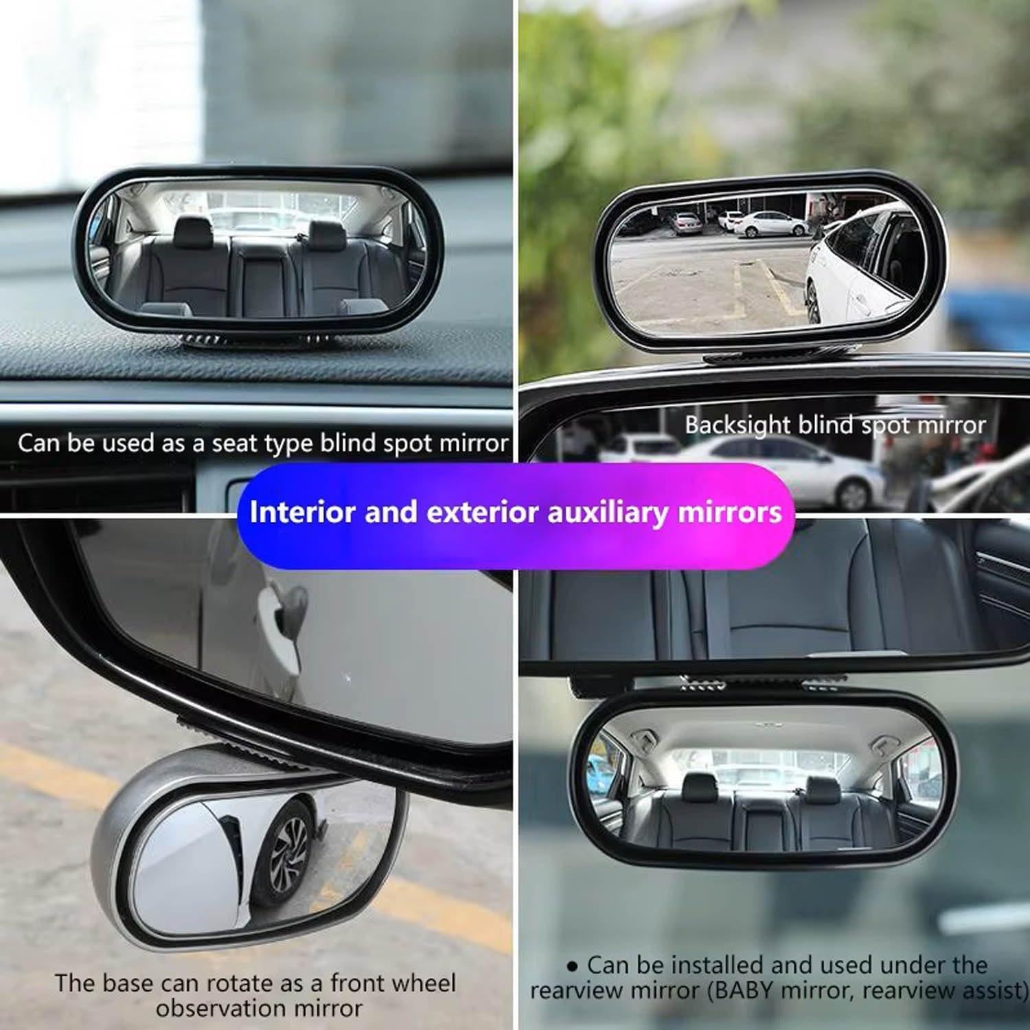 Espejo de Punto Ciego Z-oneMart HD 360° Rectangular 2 Piezas