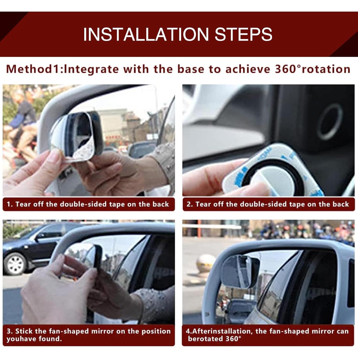 Espejos de Punto Ciego Convexos Flygun 4.8cm 2 Pcs Plateado