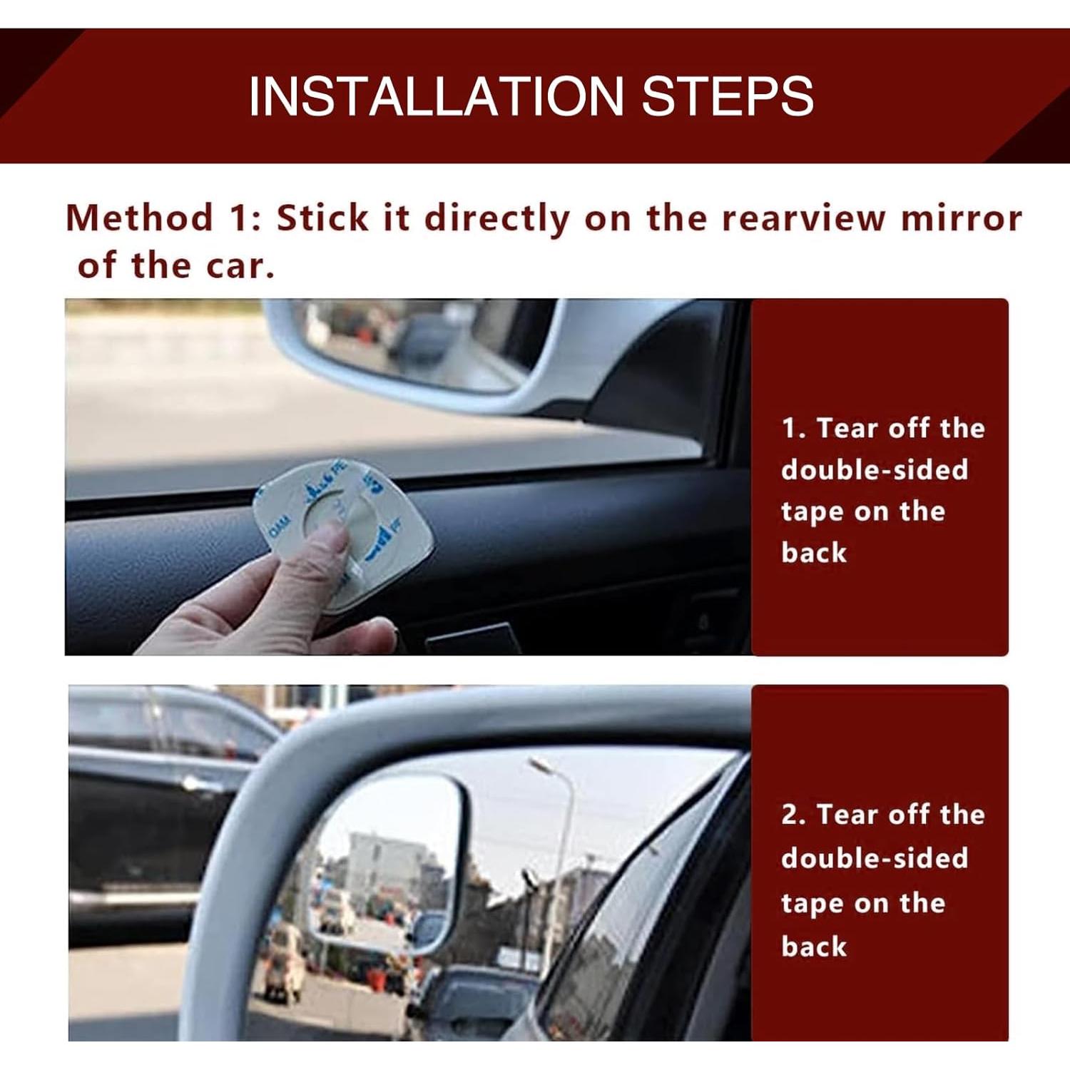 Espejos de Punto Ciego Convexos Flygun 4.8cm 2 Pcs Plateado