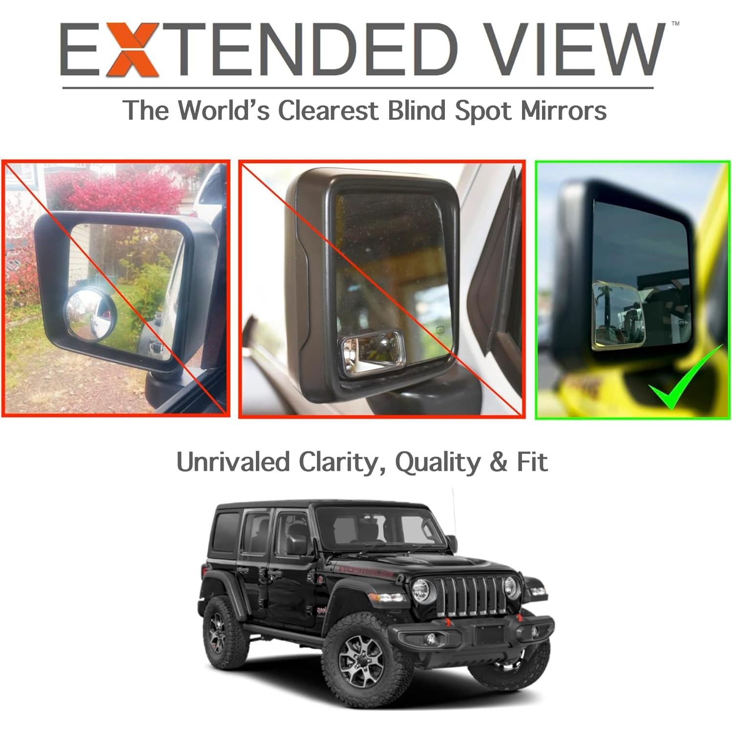 Espejos de Punto Ciego NXTGEN para Jeep Wrangler 2018-2023