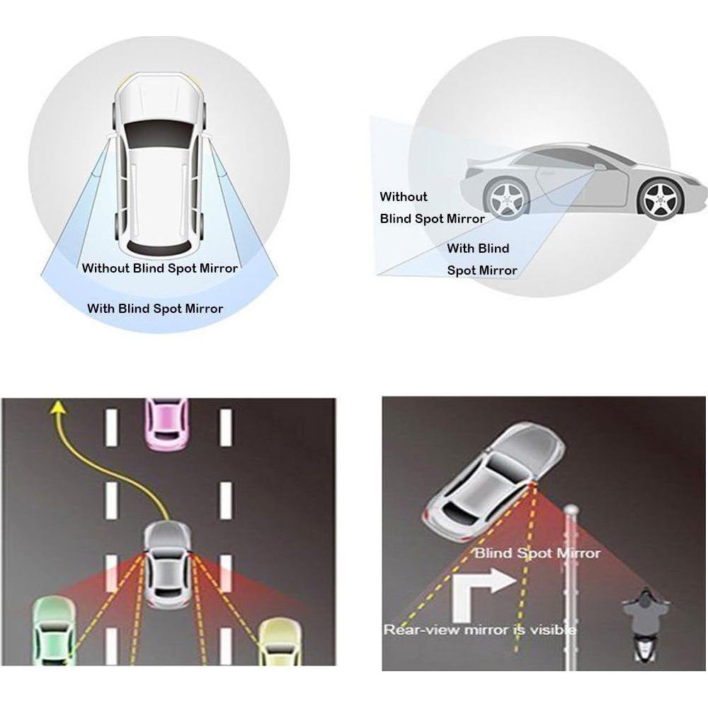 Espejo de Punto Ciego Ampper 5.08 cm Redondo HD Paquete de 2