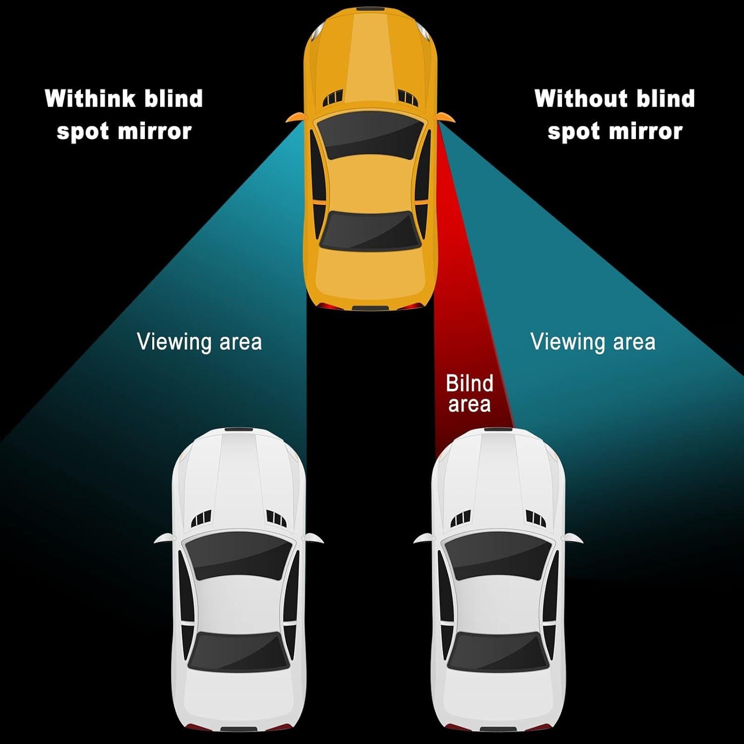 Espejos Convexos de Punto Ciego Mudder 4 Piezas 360°