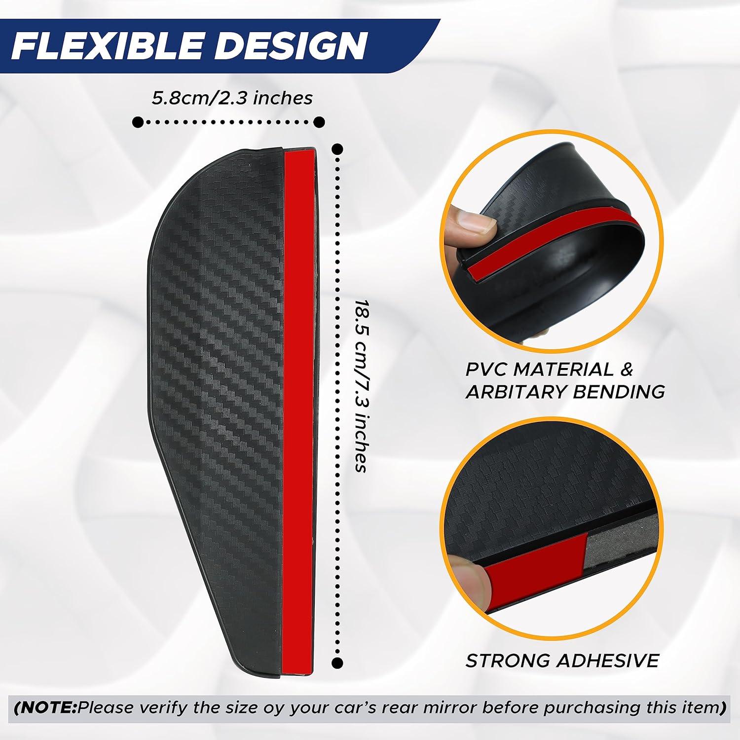 Espejo de Punto Ciego EcoNour con Protector de Lluvia - Paquete de 2