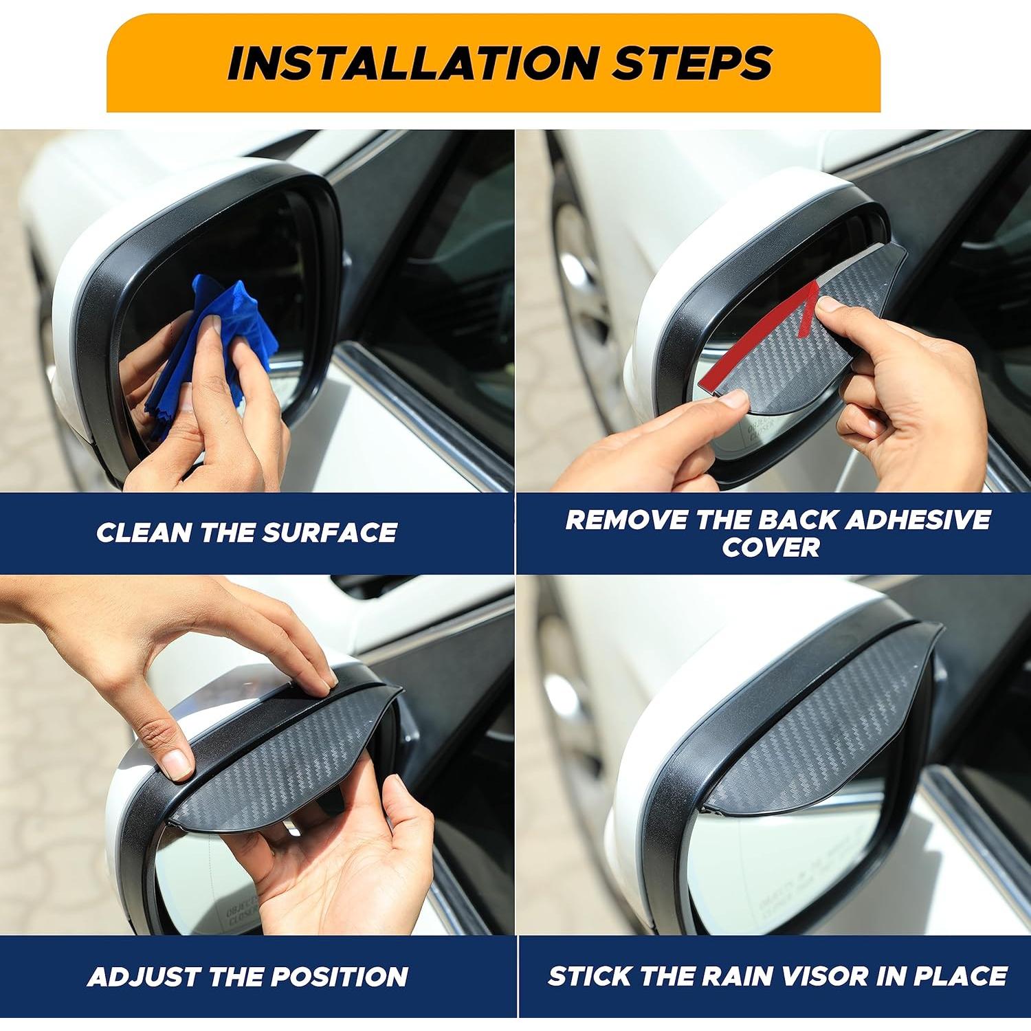 Espejo de Punto Ciego EcoNour con Protector de Lluvia - Paquete de 2