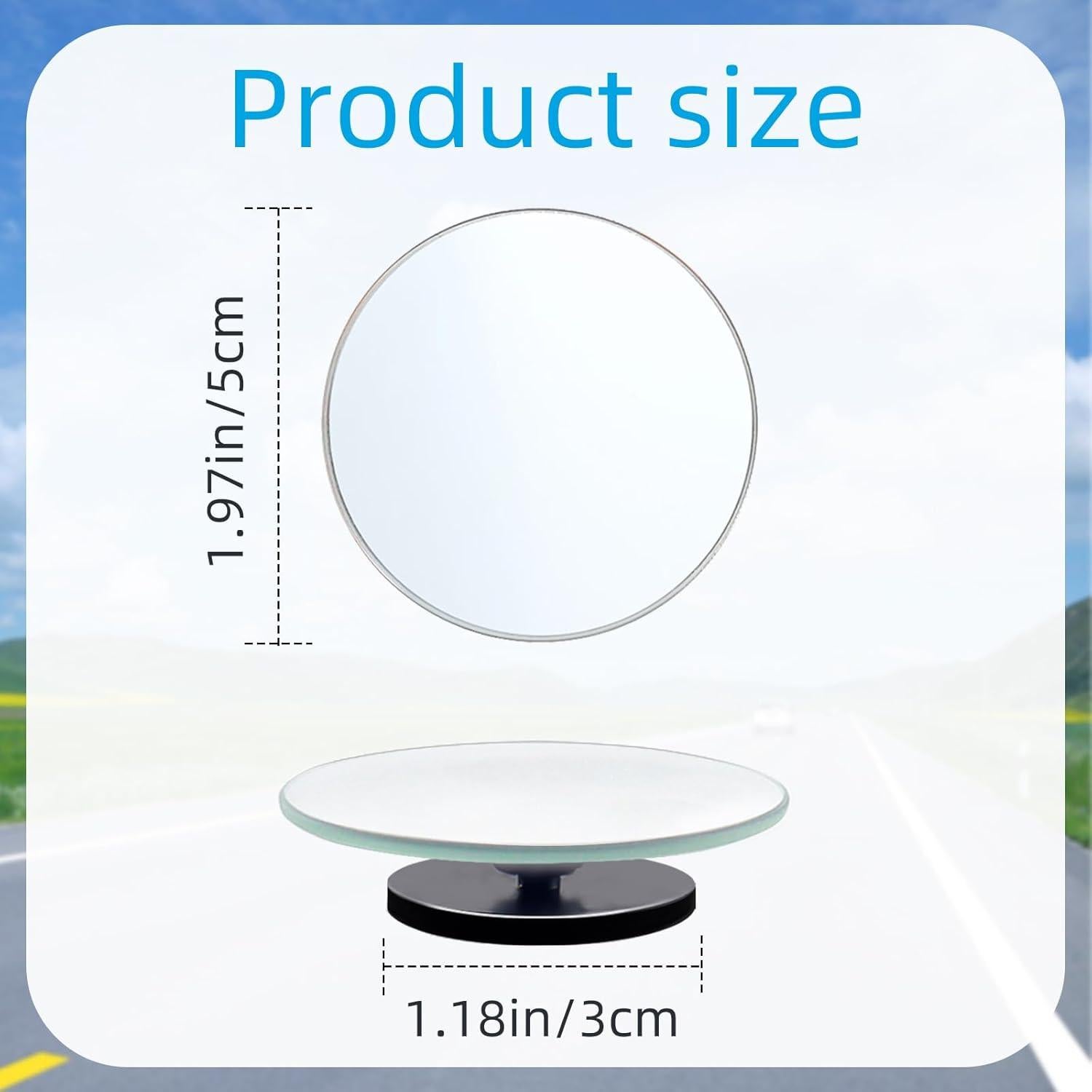 Espejos de Punto Ciego TKYZMS - Paquete de 2, 5 cm, Ajustables