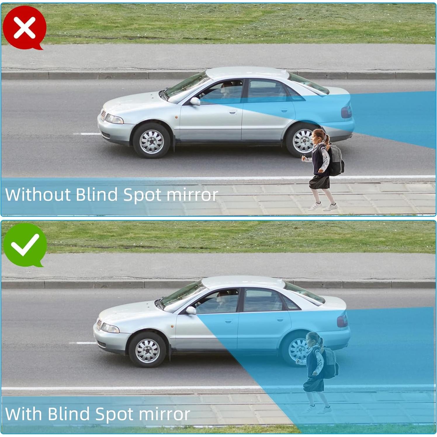 Espejos de Punto Ciego TKYZMS - Paquete de 2, 5 cm, Ajustables