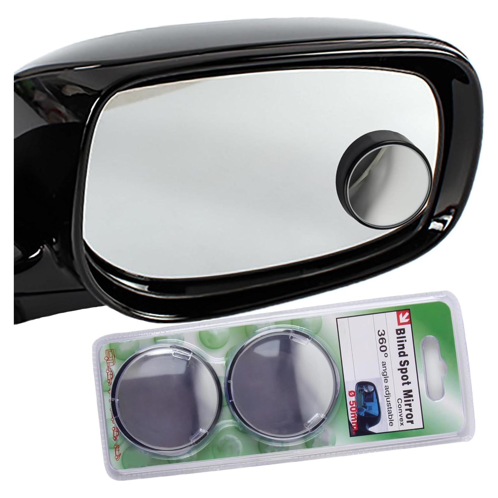 Espejos de Punto Ciego KEWAYO 50mm Convexos Ajustables 360°