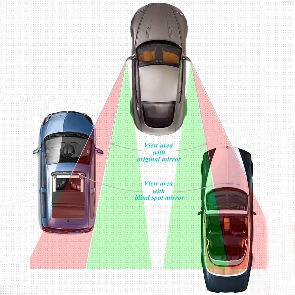 Espejos de Punto Ciego KEWAYO 50mm Convexos Ajustables 360°