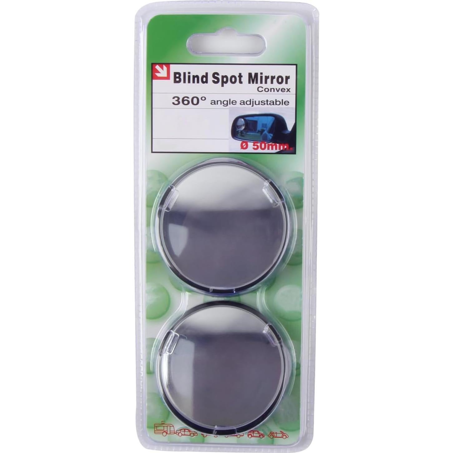 Espejos de Punto Ciego KEWAYO 50mm Convexos Ajustables 360°