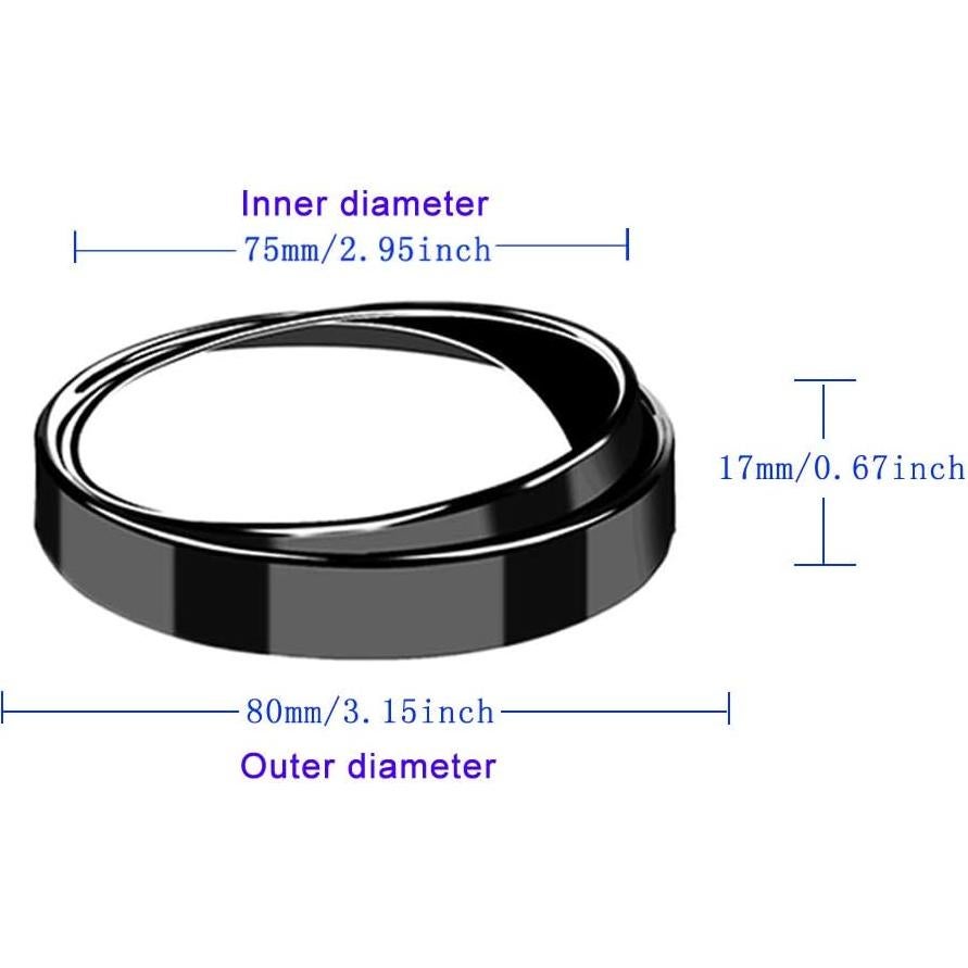 Espejos de Punto Ciego Convexos HD 3" ESreake - 2 Piezas