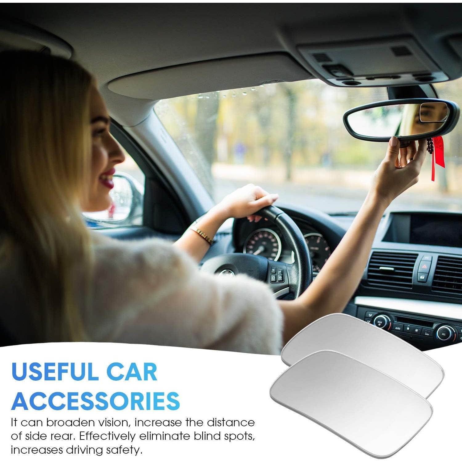 Espejos de Punto Ciego BBTO 4 Piezas Rectangulares Convexos