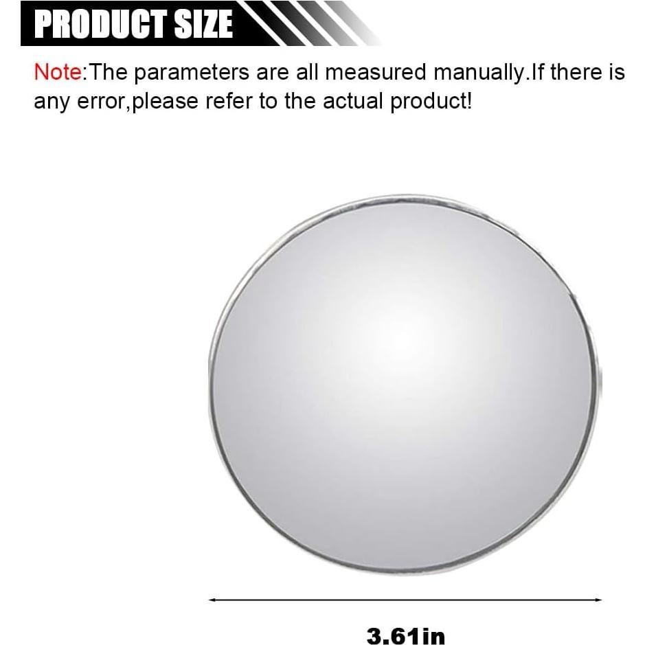 Car Blind Spot Mirror, HD Glass Wide Angle Side Rear View Mirror, Round Stick-on Convex Blindspot Mirror, Non-adjustable Rear View Mirror for Car Truck and SUV (1PCS)