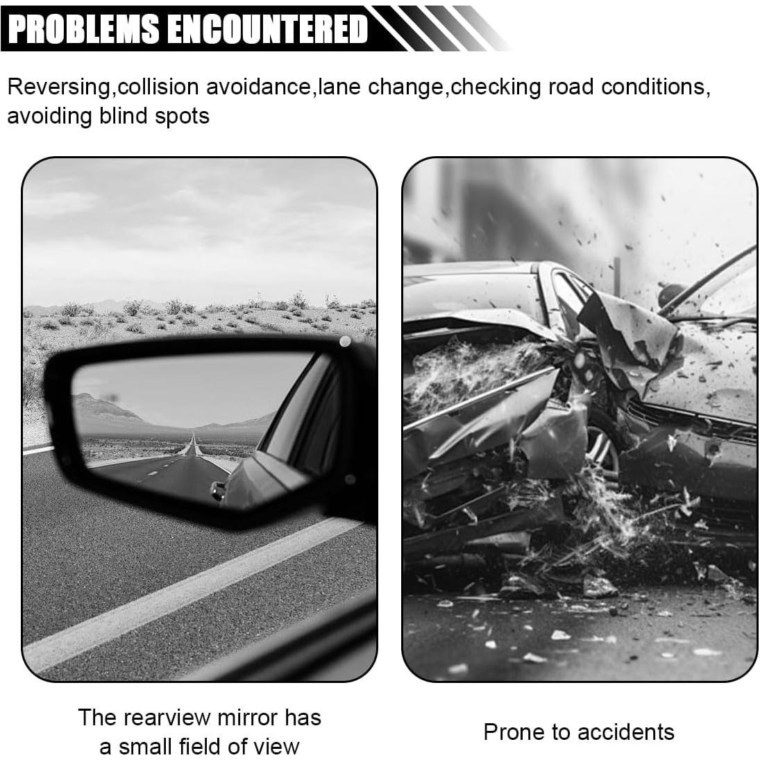 Car Blind Spot Mirror, HD Glass Wide Angle Side Rear View Mirror, Round Stick-on Convex Blindspot Mirror, Non-adjustable Rear View Mirror for Car Truck and SUV (1PCS)