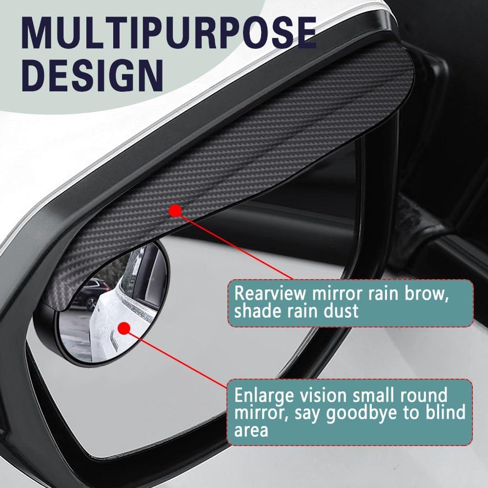 Espejos de Punto Ciego Kutyun 2 en 1 con Protección Lluvia