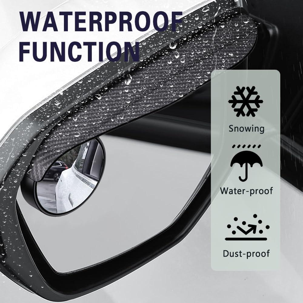 Espejos de Punto Ciego Kutyun 2 en 1 con Protección Lluvia