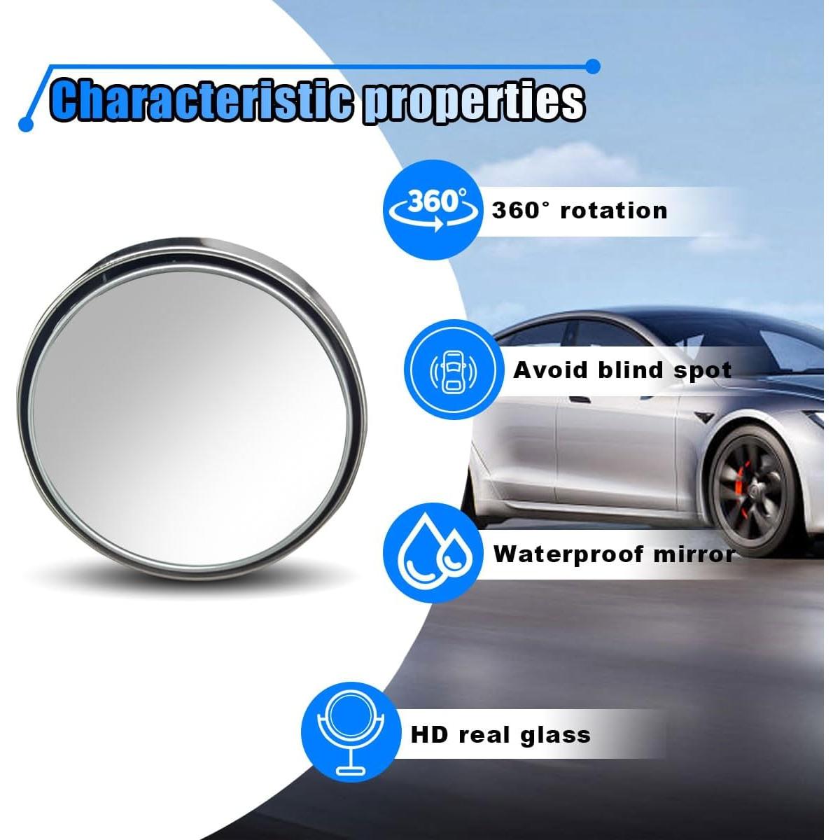 Espejo de Punto Ciego BDZMC 5.79 cm Ajustable Convexo