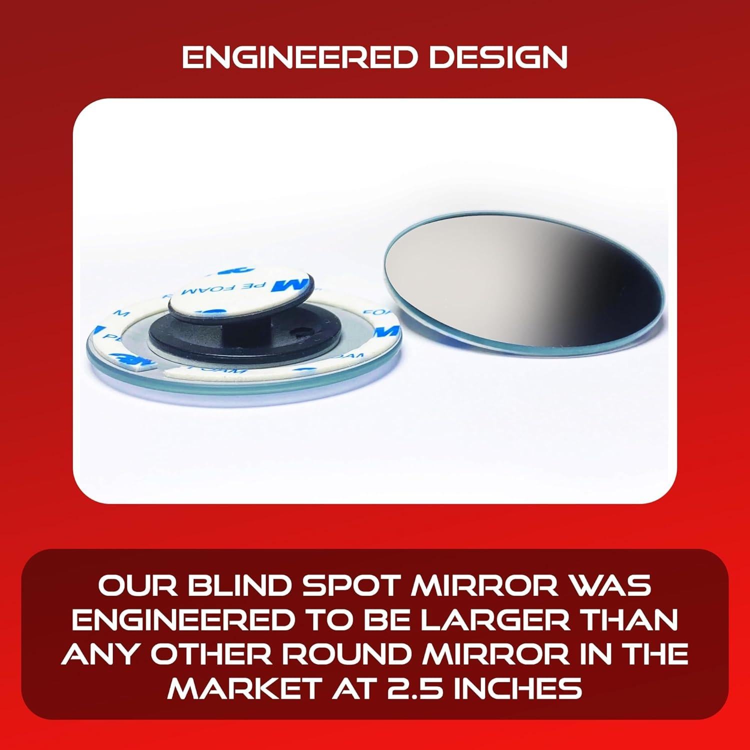 Espejo Convexo de Punto Ciego Utopicar 2.5" - 2 Piezas