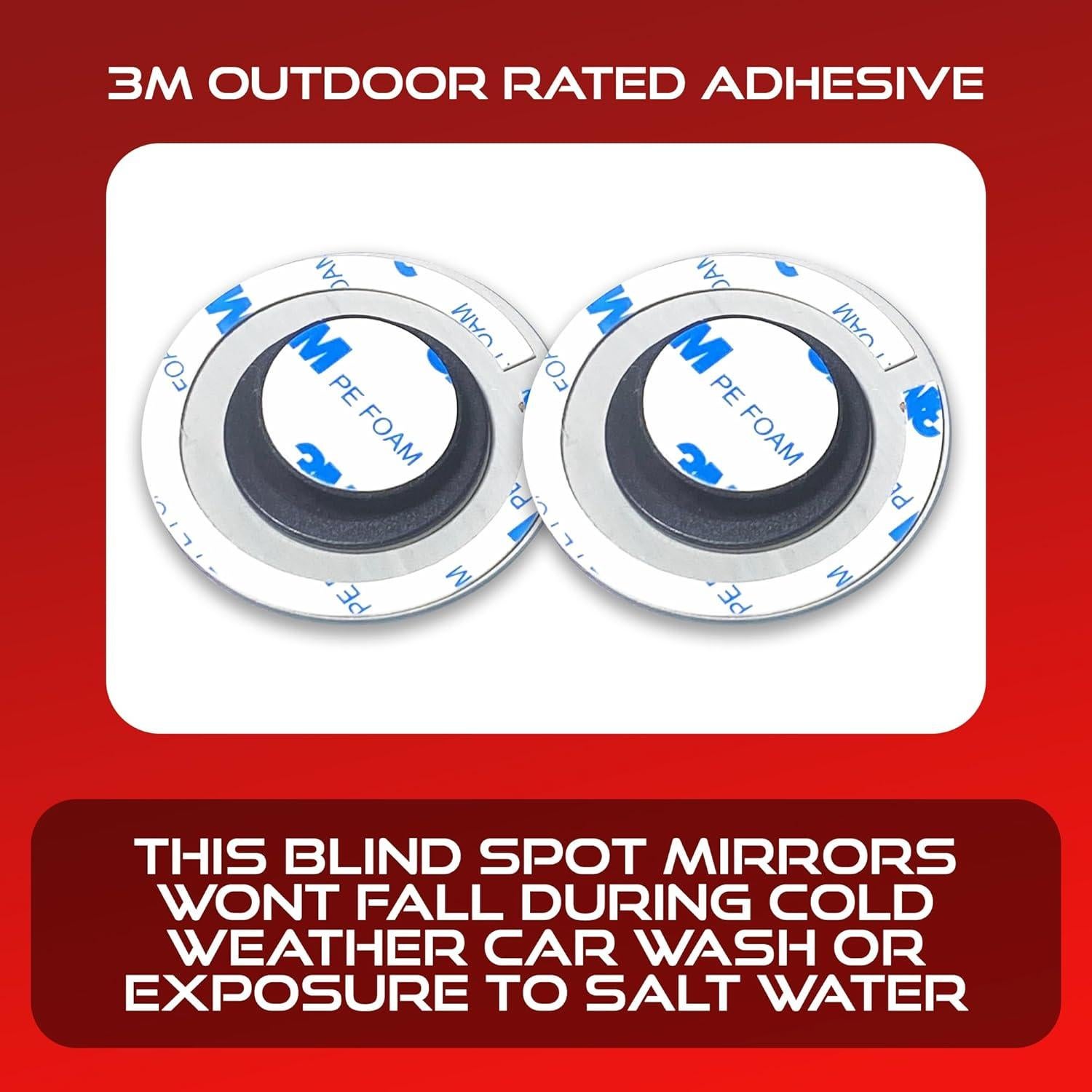 Espejo Convexo de Punto Ciego Utopicar 2.5" - 2 Piezas