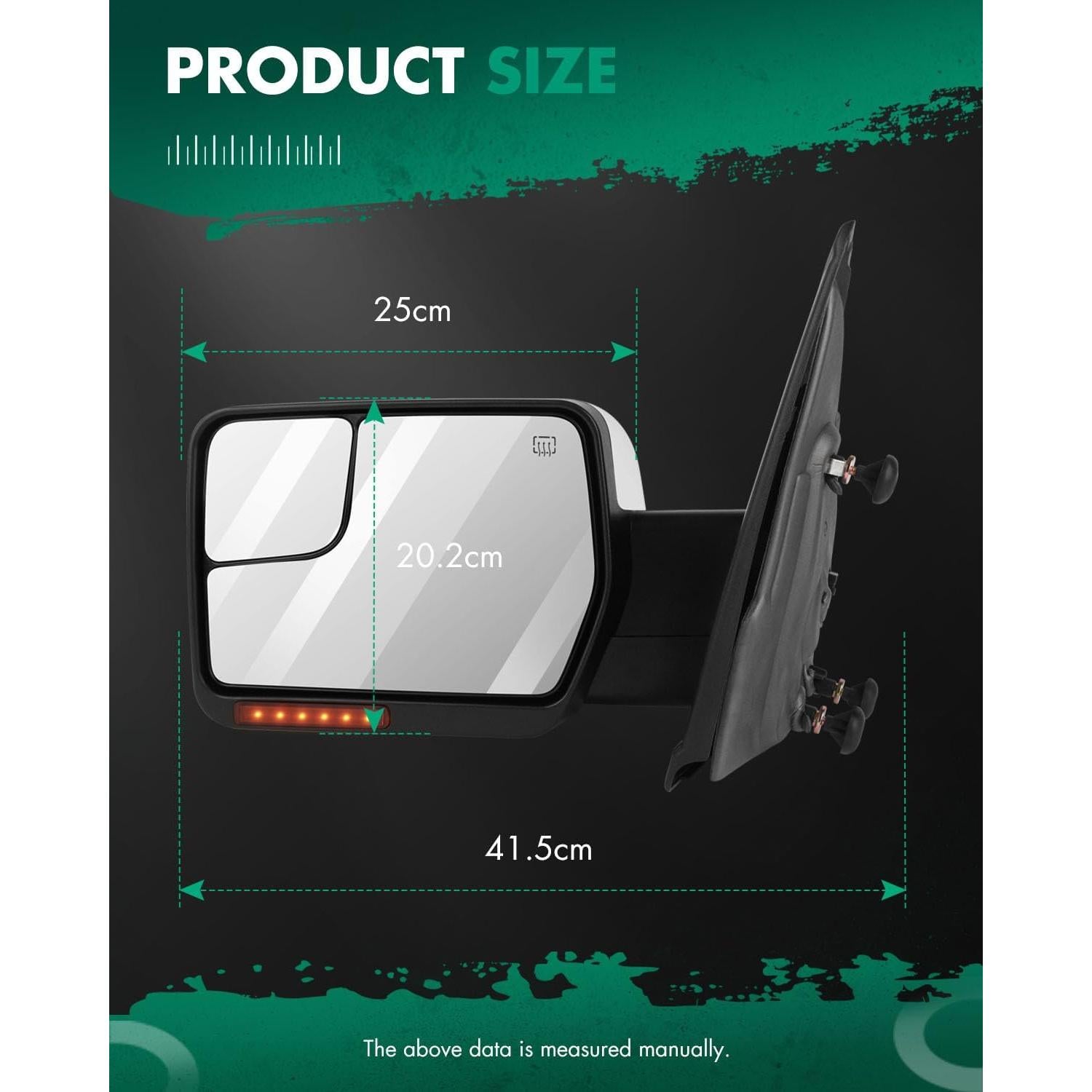 Espejo de Remolque SCITOO para Ford F-150 2004-2014 Calefaccionado