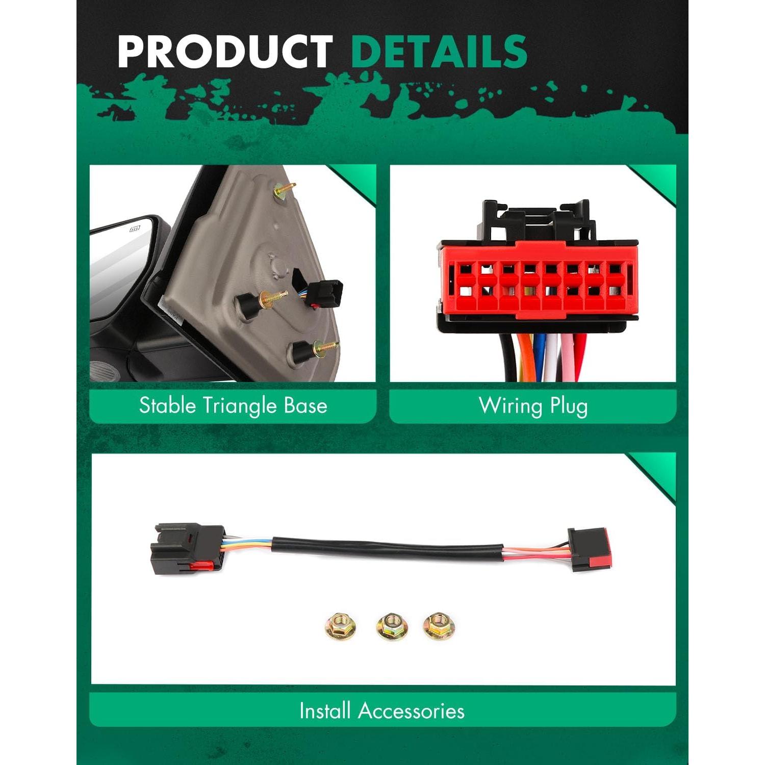 Espejo de Remolque SCITOO para Ford F-150 2004-2014 Calefaccionado