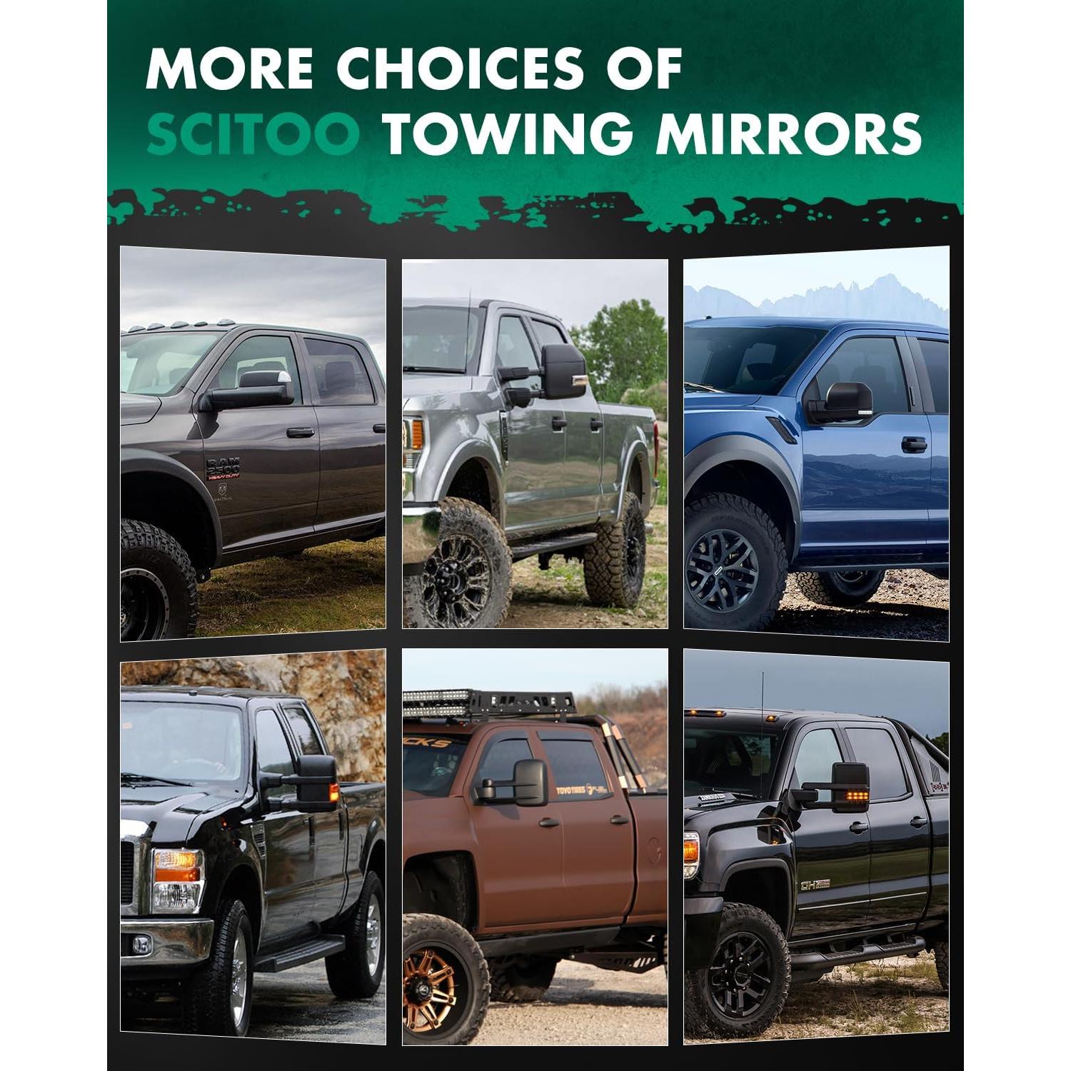 Espejo de Remolque SCITOO para Ford F-150 2004-2014 Calefaccionado