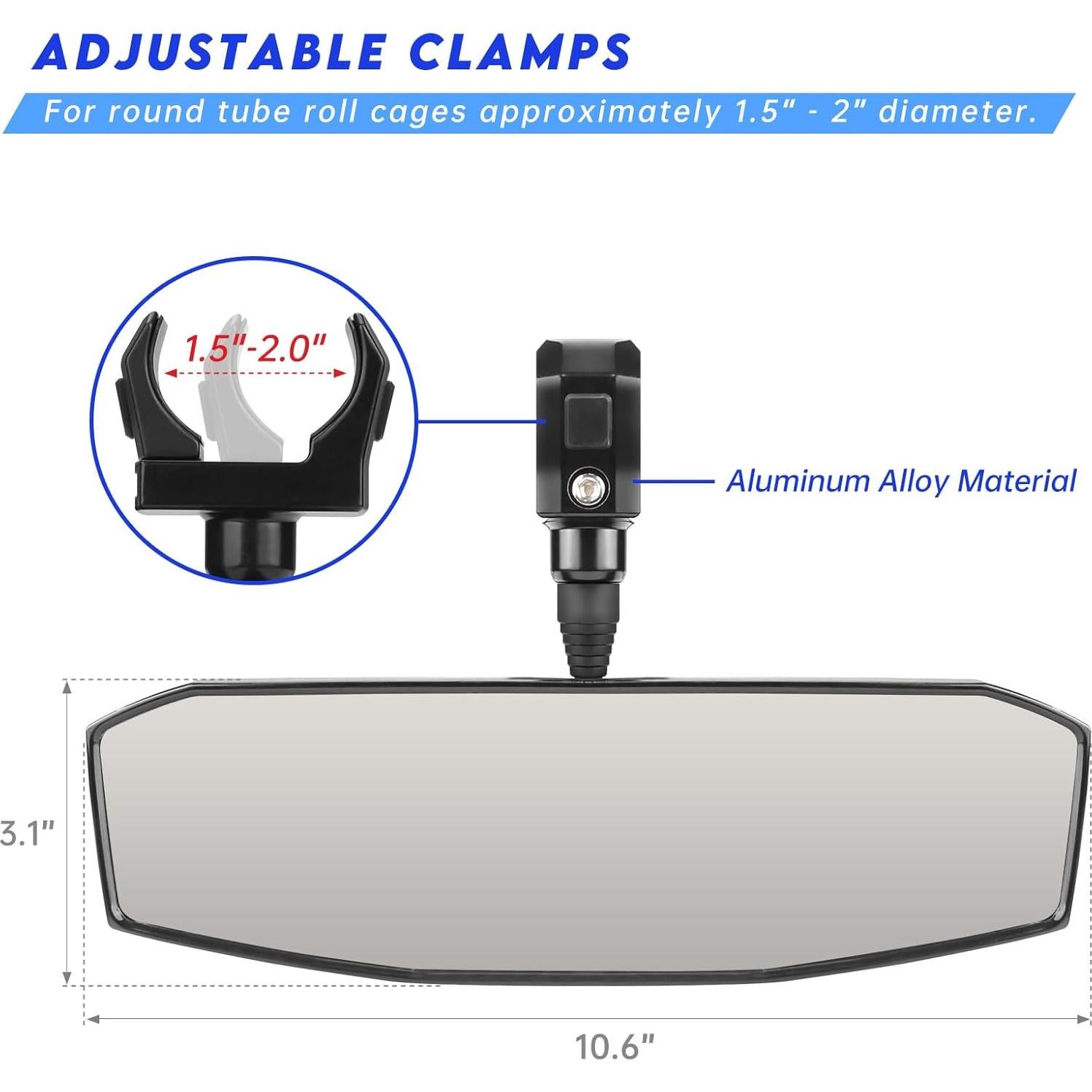 Espejo Retrovisor UTV SHEJISI UTV-101C Ajustable 360°
