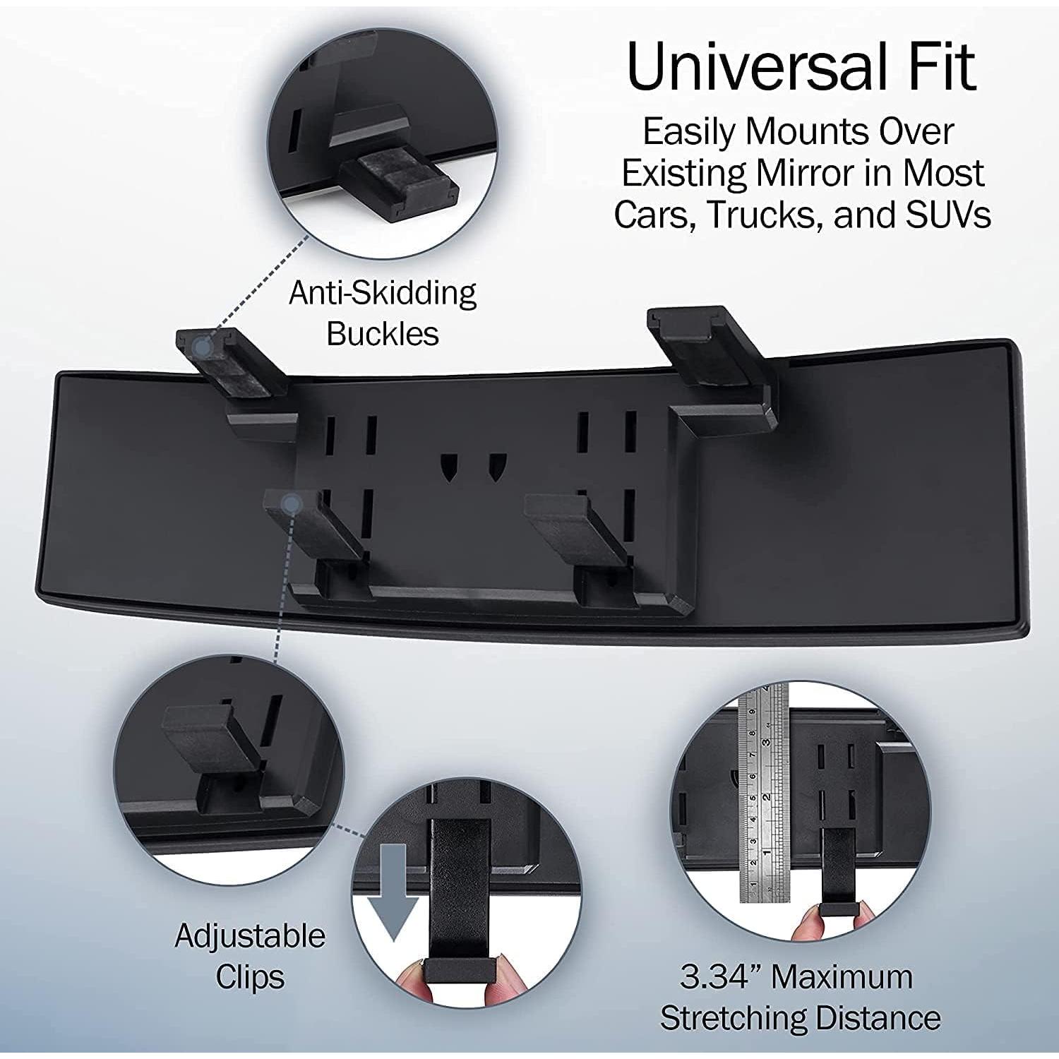 Espejo Retrovisor Panorámico Verivue 30.5x7.6 cm Antirreflejo
