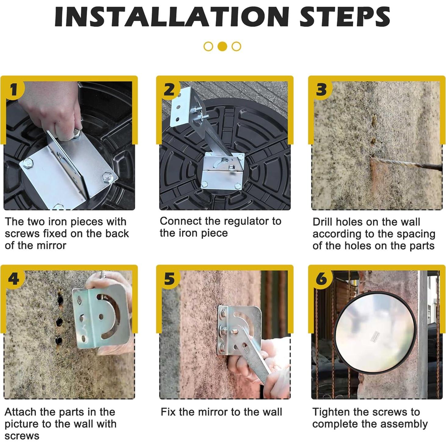 Espejo Convexo 61 cm VILBLE para Punto Ciego Ajustable