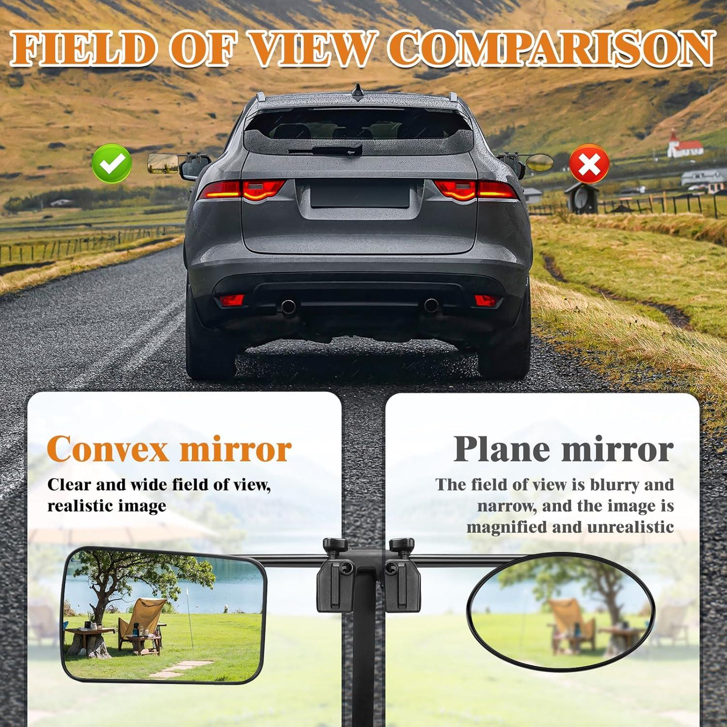 Extensores de Espejo de Remolque Oxerbog Clip-on Ajustables