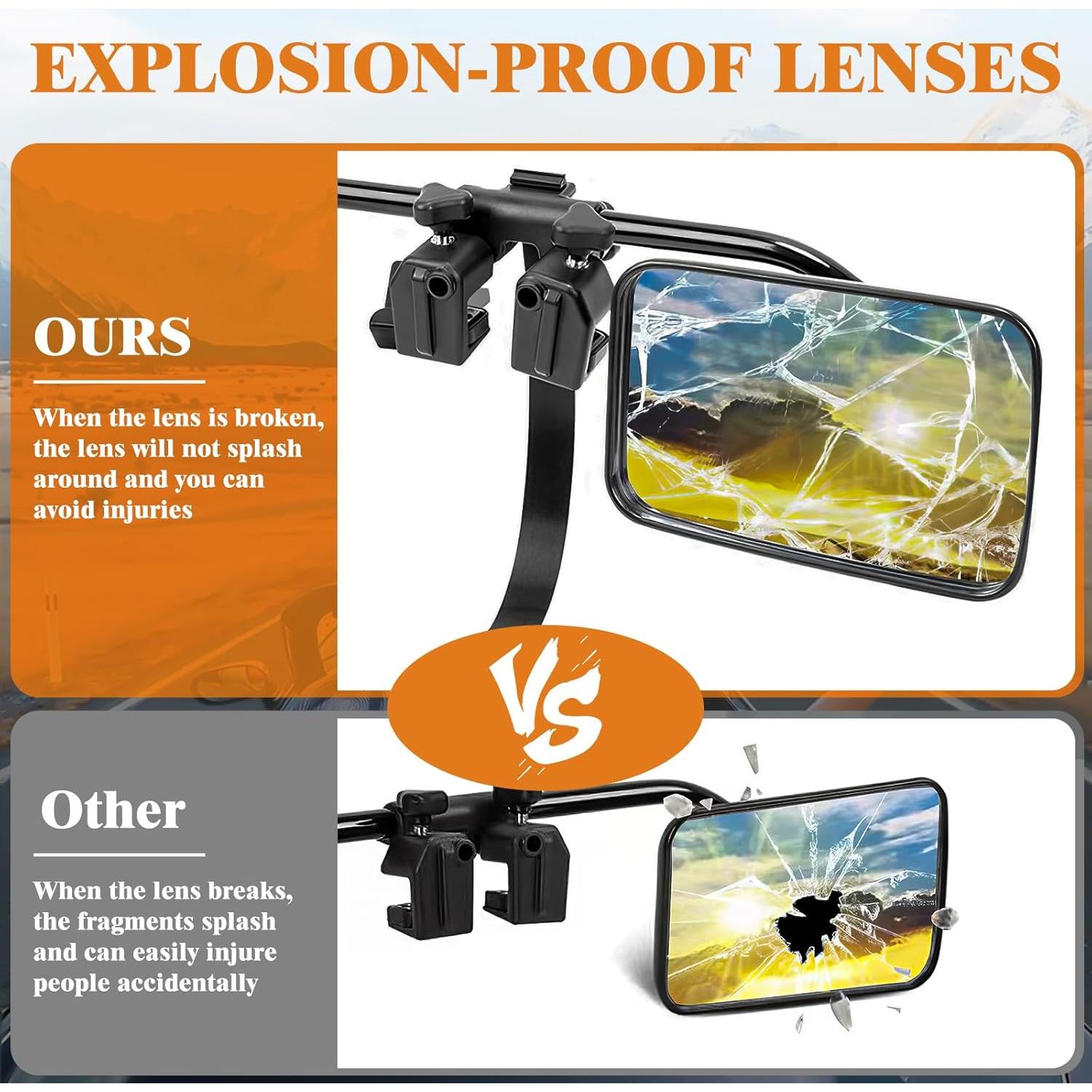 Extensores de Espejo de Remolque Oxerbog Clip-on Ajustables