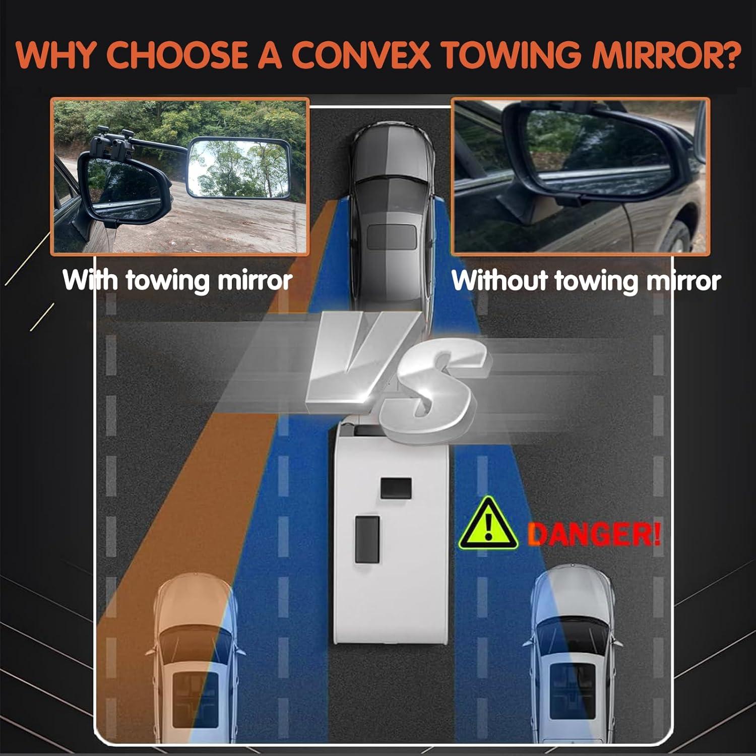 Extensores de Espejo de Remolque Oxerbog Clip-on Ajustables