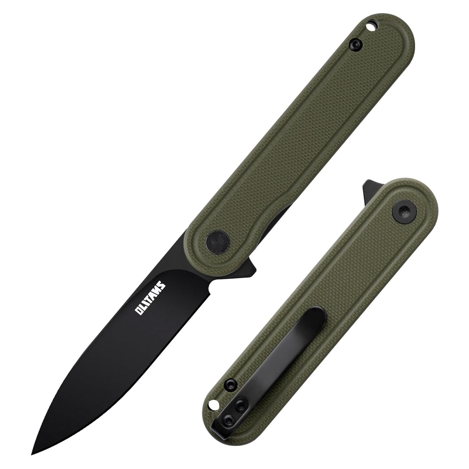 Cuchillo de bolsillo OLITANS G040, acero D2 6.99 cm, mango G10