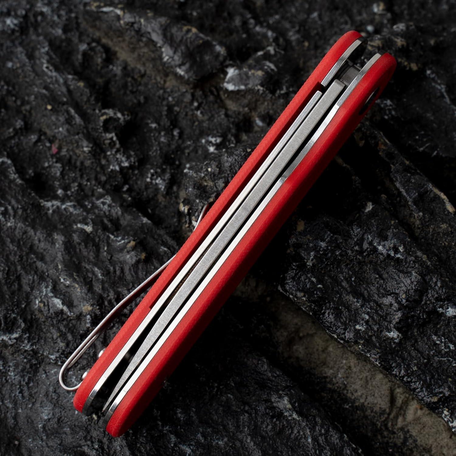 Cuchillo de bolsillo OLITANS G040, acero D2 6.99 cm, mango G10