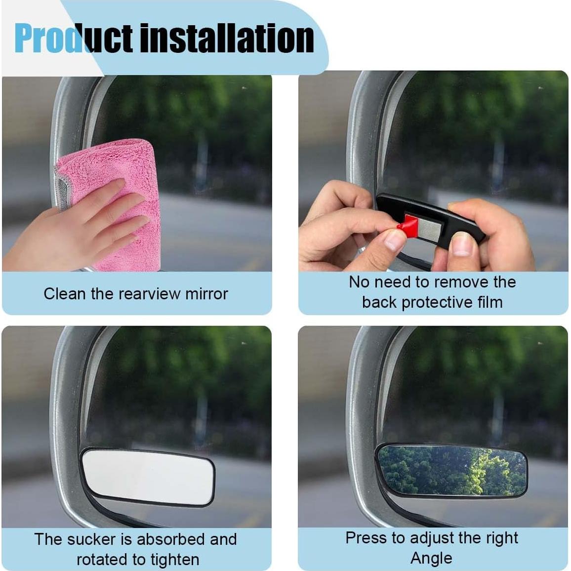 Espejo de Punto Ciego Trasero BDZMC 9.4x3.6cm Antideslumbrante