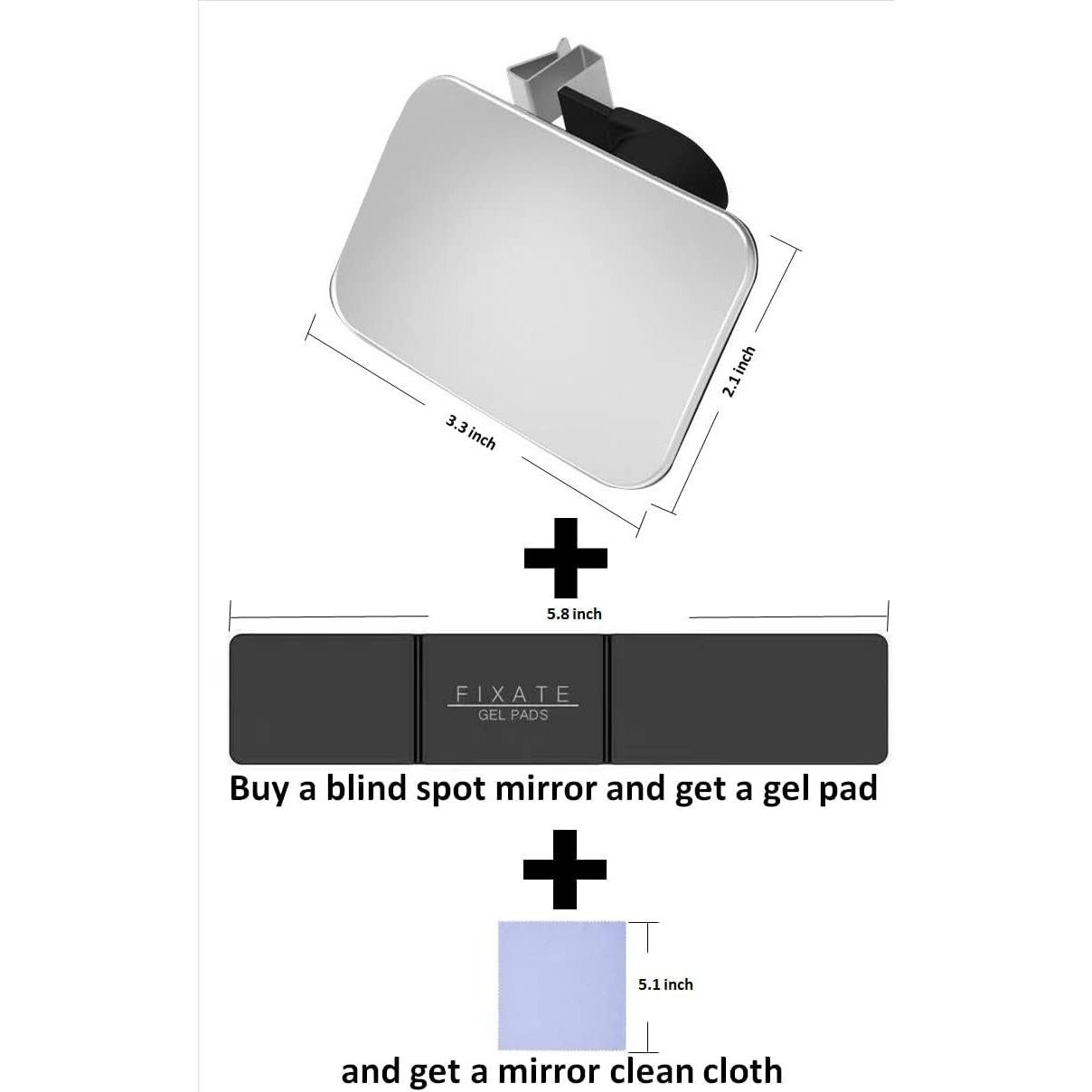 Espejo Convexo de Punto Ciego Notherss 8.4x5.3cm Ajustable