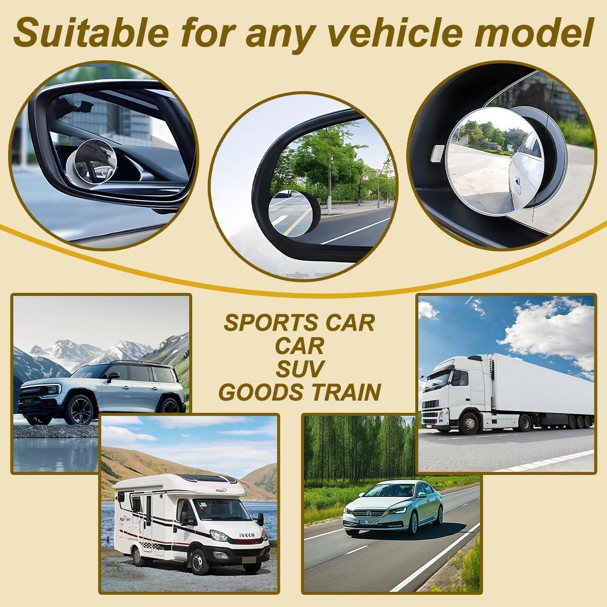 Espejos de Punto Ciego Sandfren Redondos Universales 2PCS