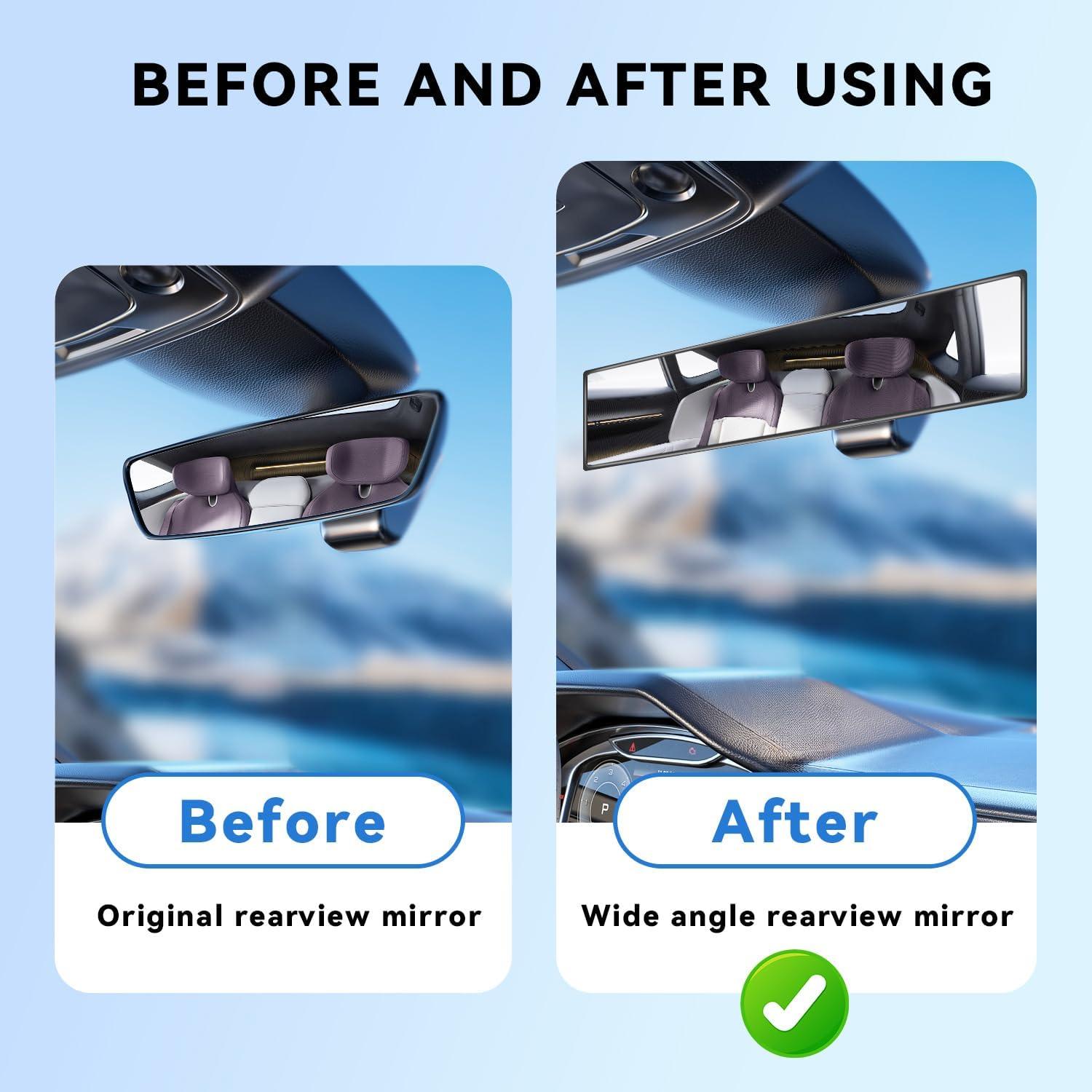 Espejo Retrovisor de Coche ANSHENYA 25.4x15.24cm Transparente