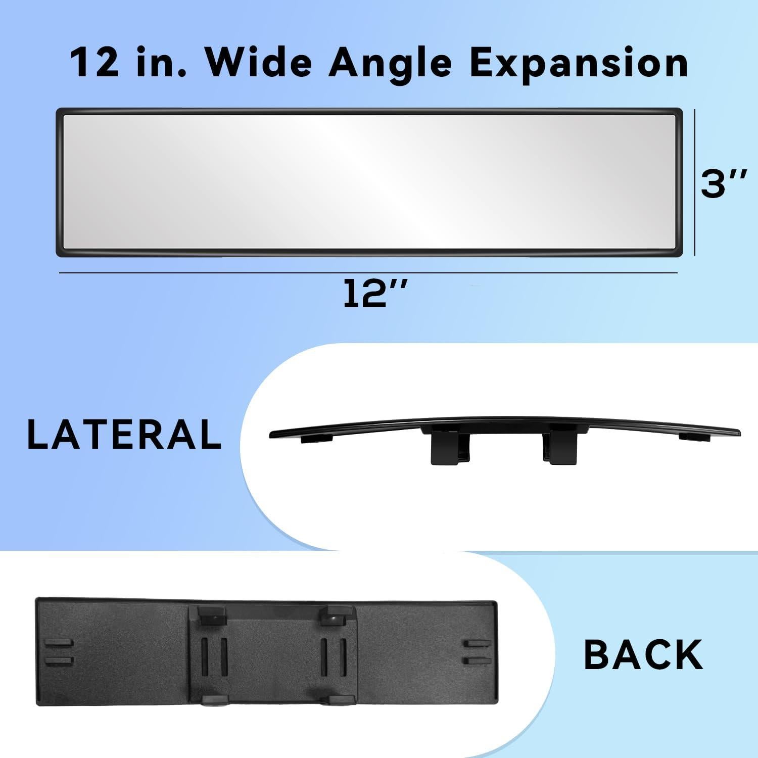 Espejo Retrovisor de Coche ANSHENYA 25.4x15.24cm Transparente