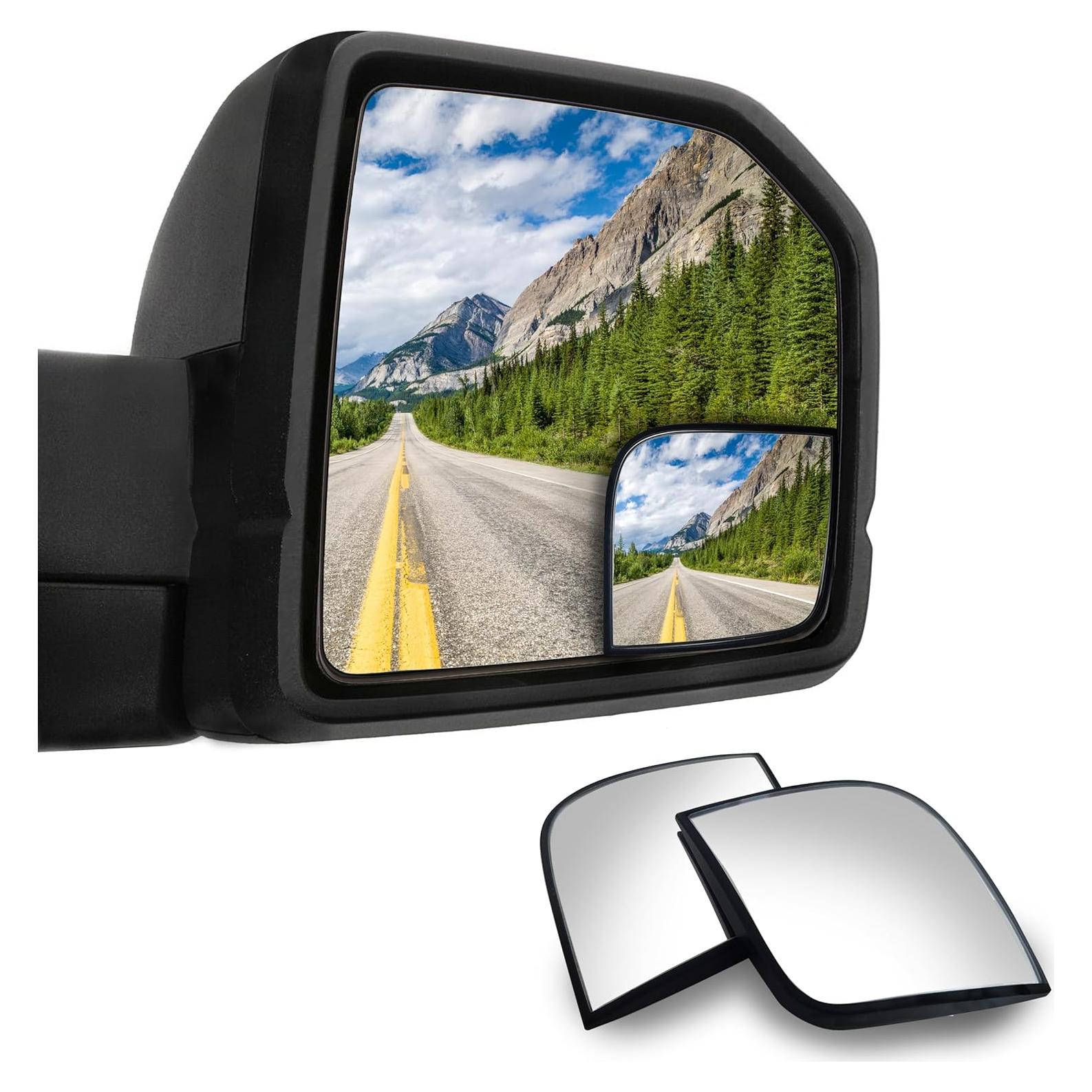 Espejos Convexos Adhesivos VrooeCoe para Puntos Ciegos Ford F150 2015-2020