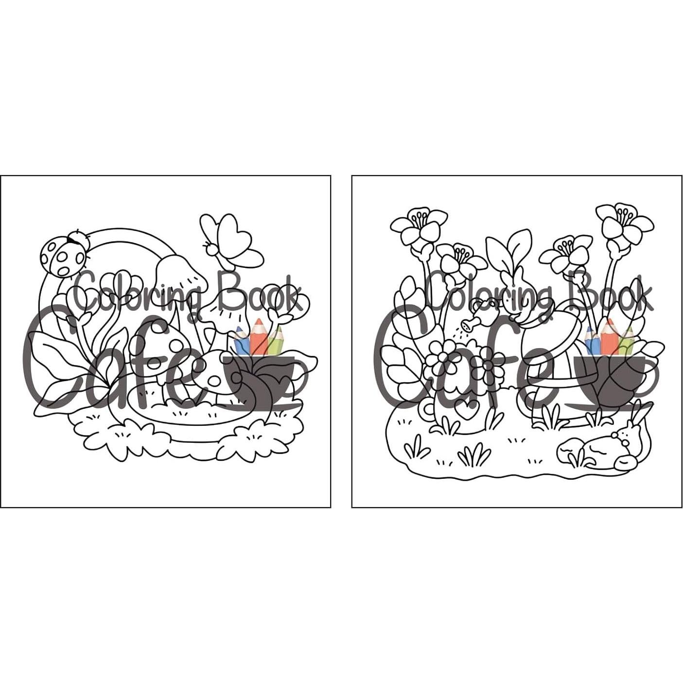 Tiny Gardens: Cute & Comfy Coloring Book for Adults and Teens Featuring Adorable Garden Scenes