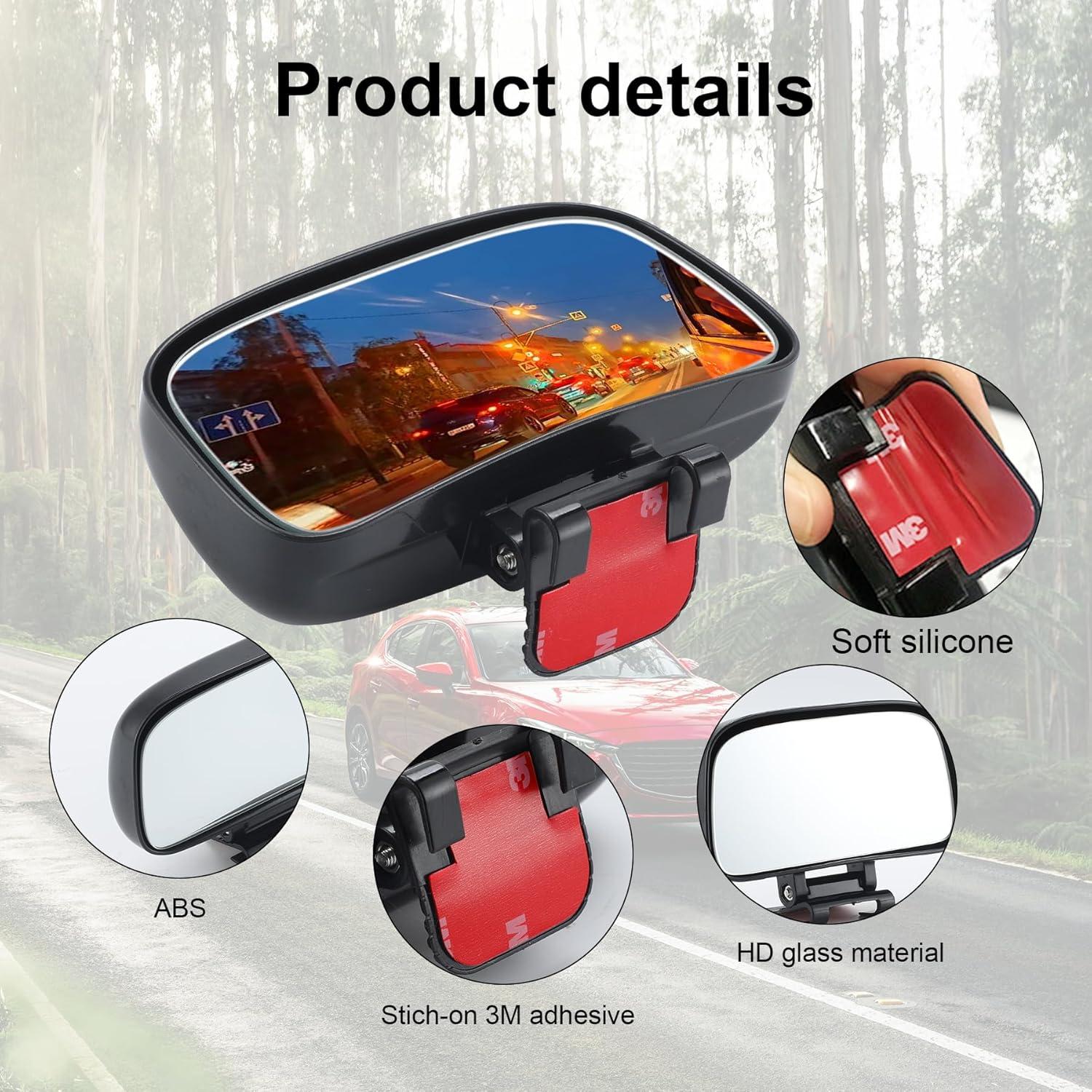 Espejo de Punto Ciego LivTee Ajustable HD Universal Negro